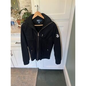 Vintage Polo Ralph Lauren Jacket S Sporty & Rich Black Iconic R & L Patch